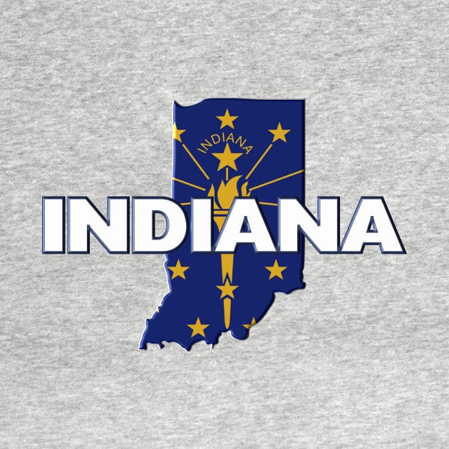 Indiana Colored State by m2inspiration